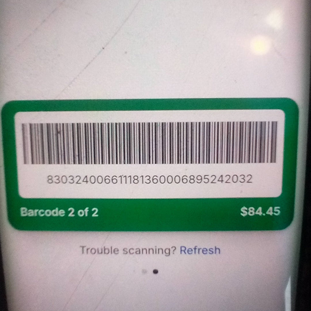 Cash card check deposit barcode scan